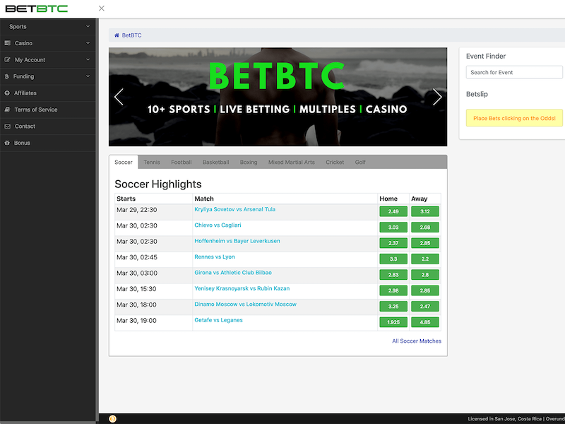 Betbtc Sportsbook | Since 2014 | 100% Welcome Bonus